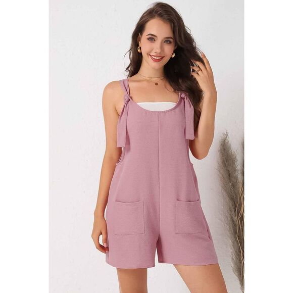 Azura Exchange  Textured Romper with Adjustable Straps - Picture 3 of 8